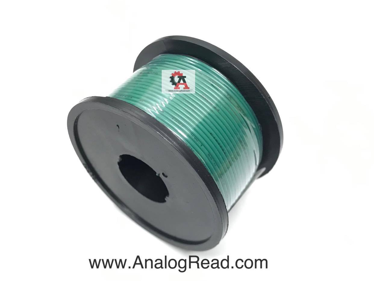 สายไฟสีเขียว 24AWG (ม้วน)