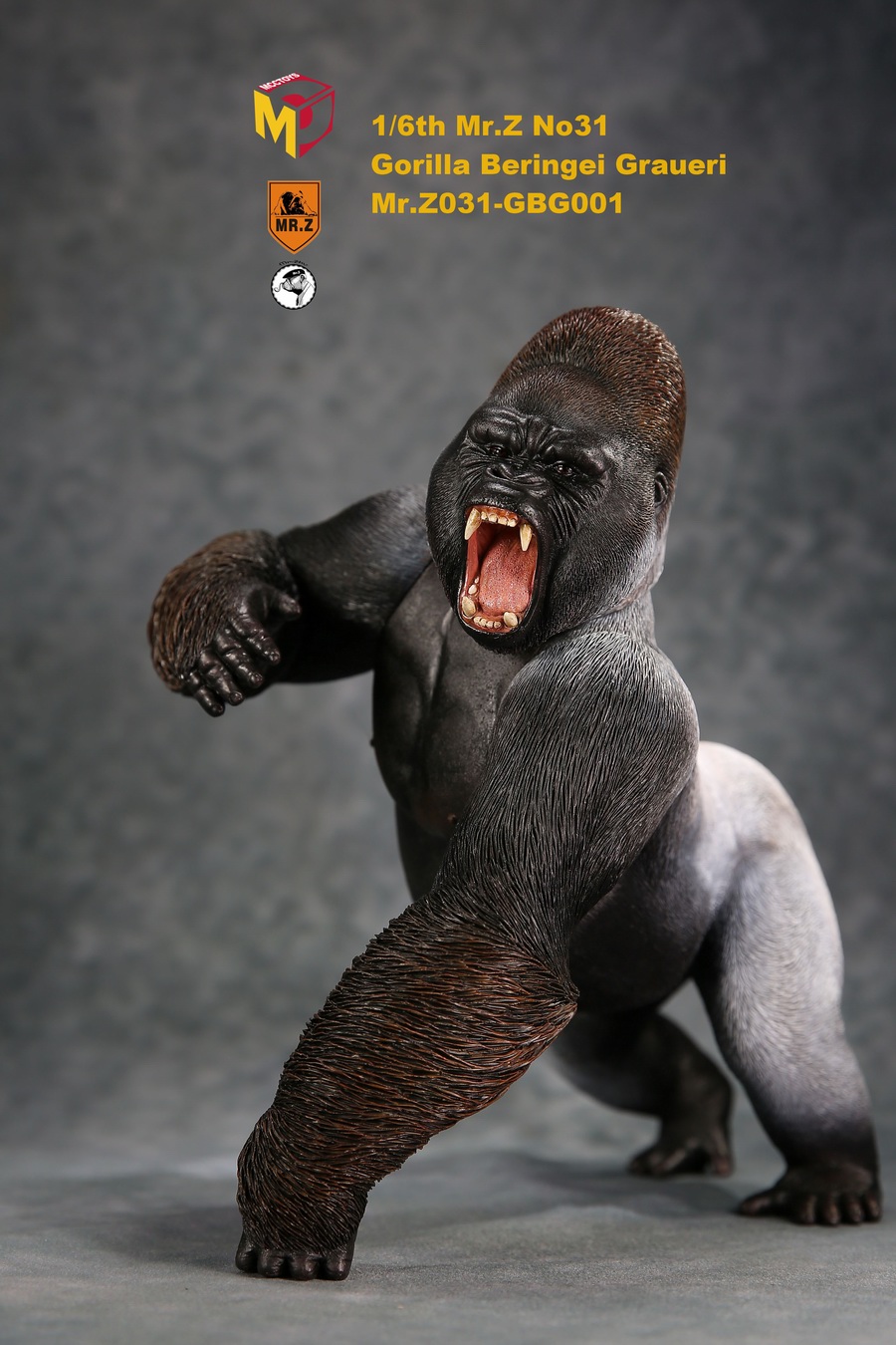 Mr.Z MRZ031-GBG001, 002 Animal Model - Gorilla Beringei Graueri (Black&White)