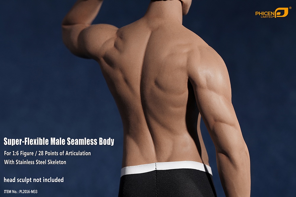 Phicen PL2016-M33 male super flexible seamless body with metal skeleton