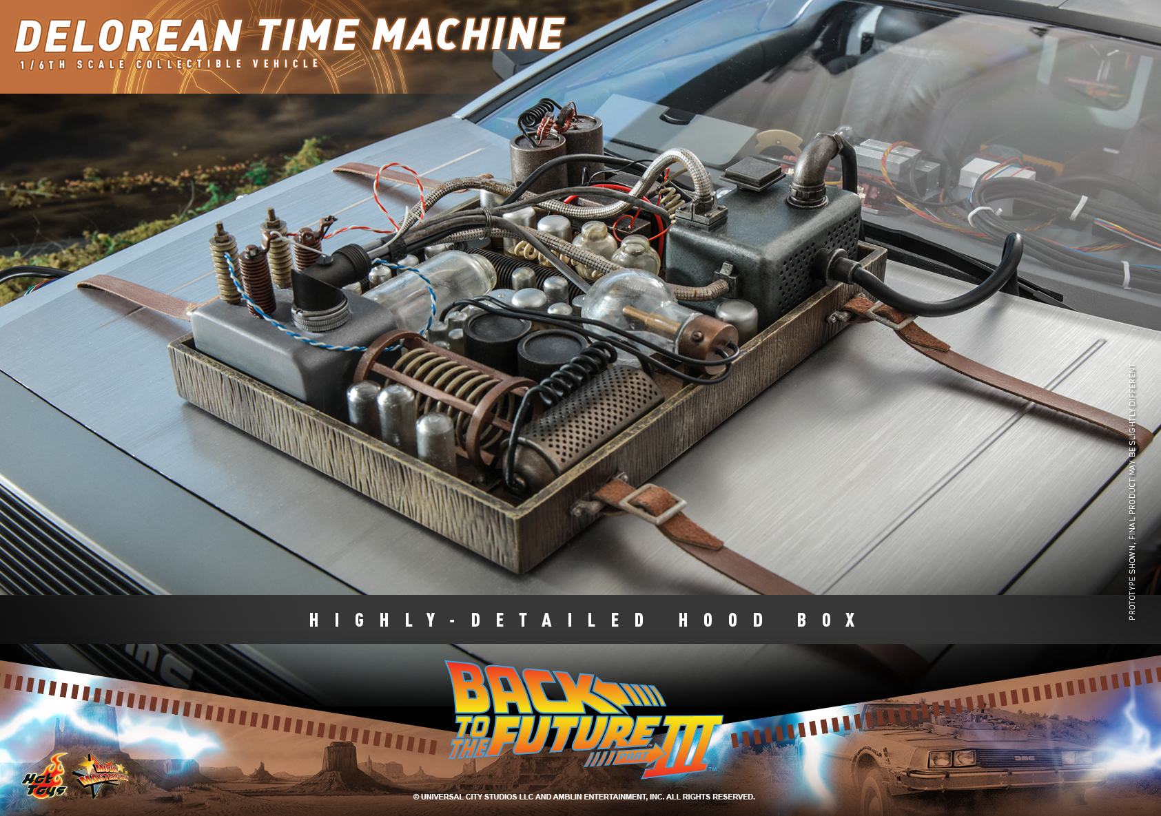Hot Toys MMS738 1/6 Back to the Future III - DeLorean Time Machine