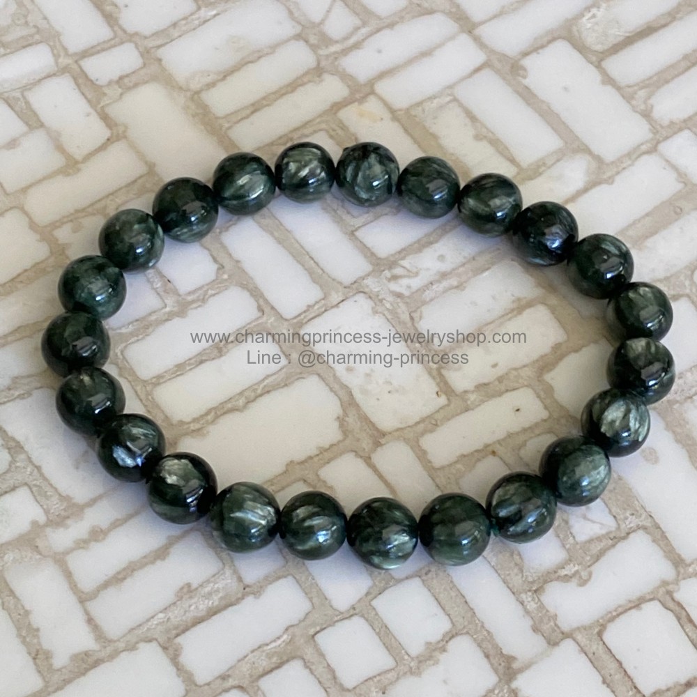 Seraphinite เซราฟิไนต์ หินนางฟ้า 8 มม AAA