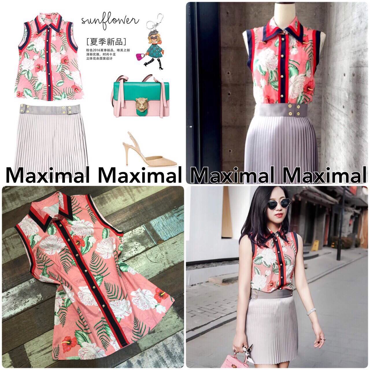 พร้อมส่งอีกรอบจ้า เสื้อคอปกลายดอกไม้ Gucci Silk ญี่ปุ่น เนื้อนุ่มไม่บางสวมใส่สบาย