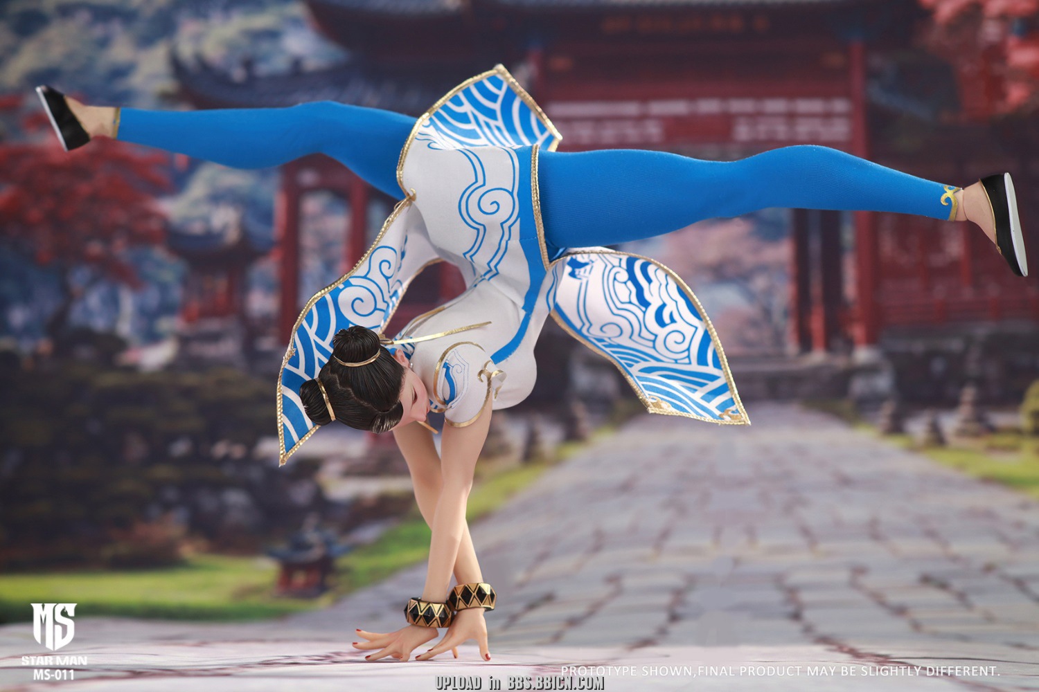 STAR MAN MS-011 Female Fighter Chun-li (Blue Cloud Patterned White Cheongsam Version)