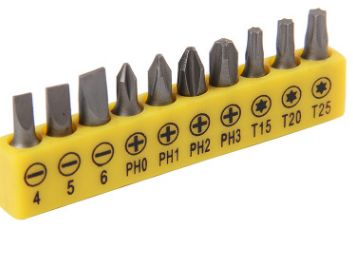 SK01 ชุดดอกไขควงแกนสั้น Cr-v 10 ดอก