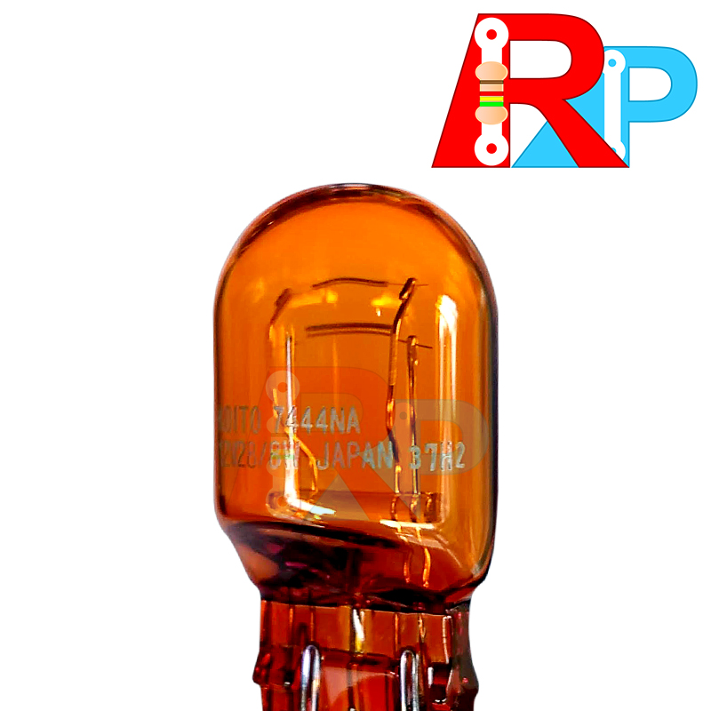 หลอดไฟ 12VDC T20 สีส้ม แบบ 2 ไส้