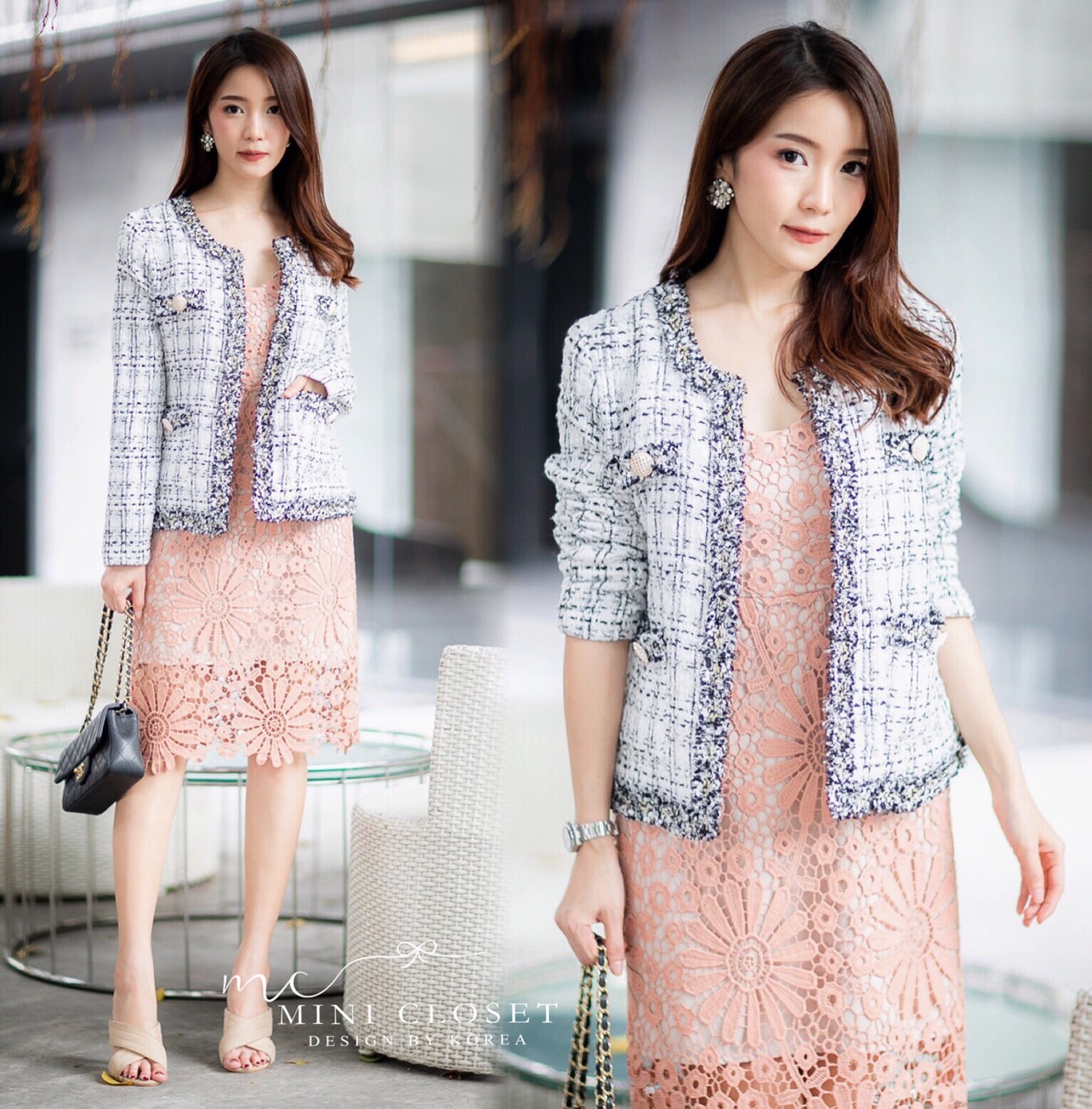 เสื้อคลุมผ้าทวิต เสื้อทวีตเรียบหรูดูสวยแพงสไตล์ชาแนล