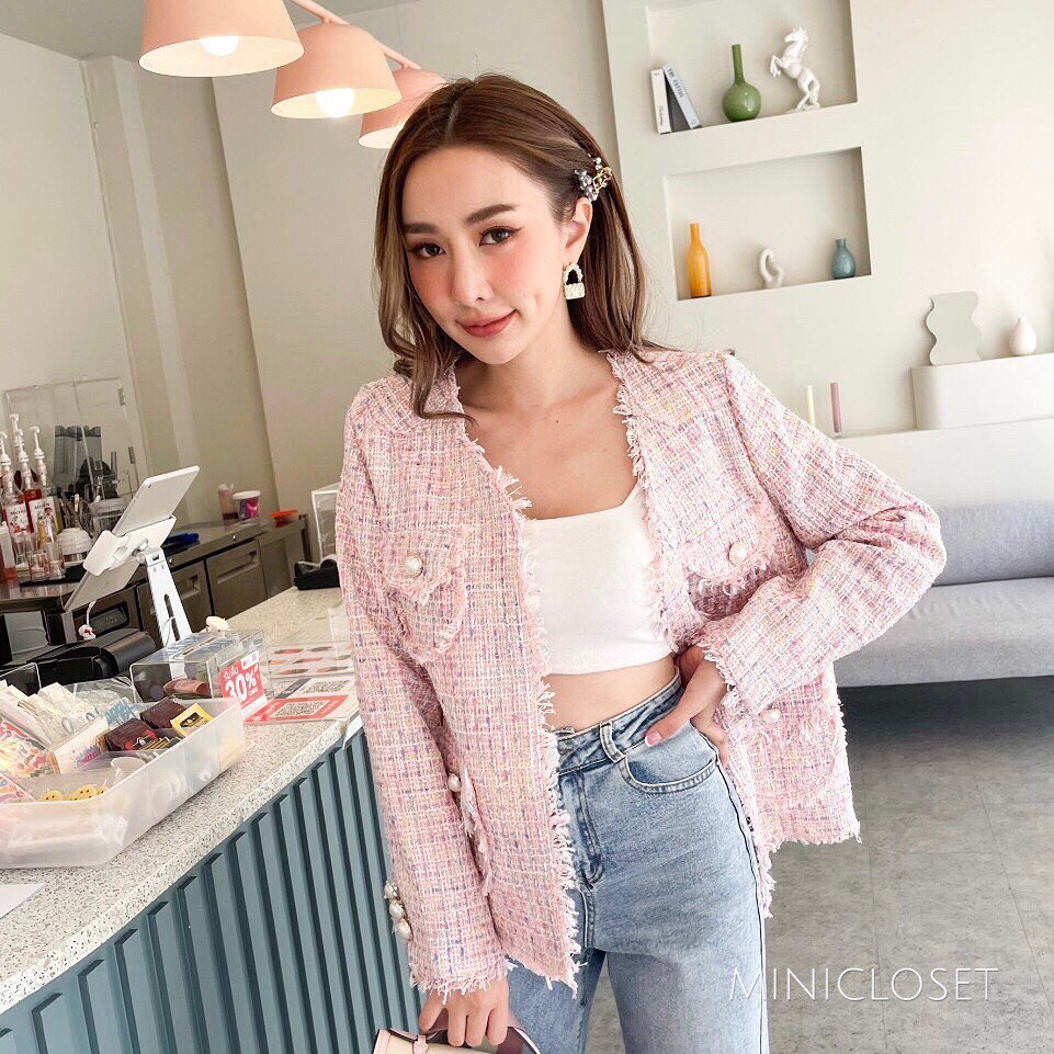 เสื้อคลุม เสื้อคลุมผ้าทวิต เรียบหรูดูแพง