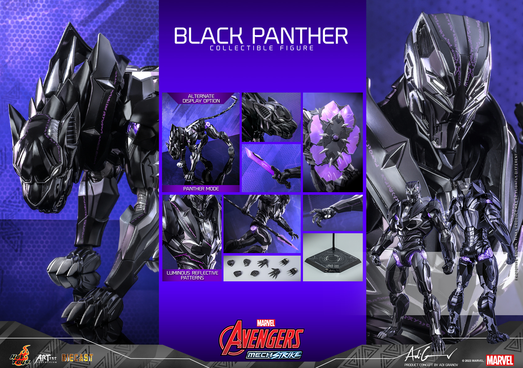 Hot Toys AC05D55 1/6 Marvel’s Avengers Mech Strike - Black Panther