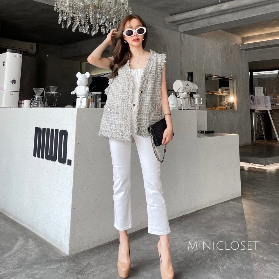 เสื้อทวีตแขนกุด เสื้อคลุมแขนกุด เสื้อกั๊ก