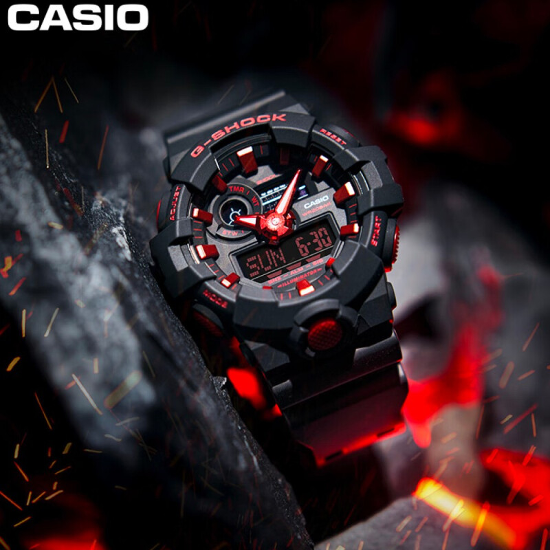Casio นาฬิกาข้อมือ G-Shock Standard ANA-DIGI GA-700| อะนาล็อก-ดิจิตอลมาตรฐาน | G-SHOCK | นาฬิกา | CASIO | GA-700BNR-1A GA-700BNR-1A