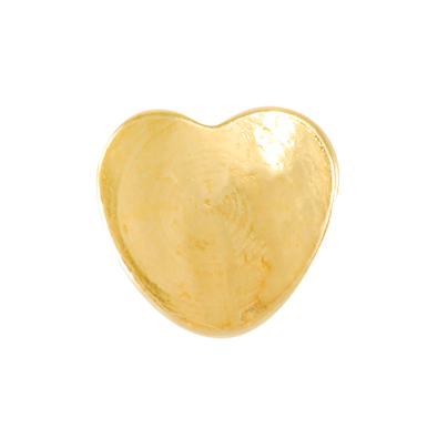 (ส่งฟรี แถมแป้นหมุดตัน สำหรับเจาะเองที่บ้าน&ที่ร้าน) GP Heart 3mm สีทอง_BF09
