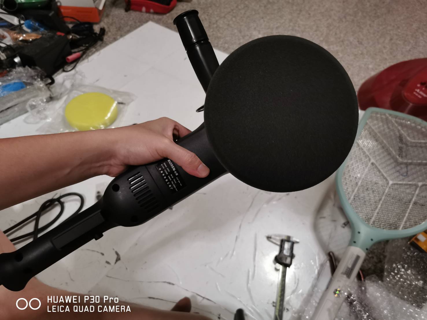 EG15 เครื่องขัดสีระบบข้อเหวี่ยง DA 1250w รุ่นโปร พร้อมฟองน้ำขัด ขัดง่าย ถนอมผิวแล็คเกอร์