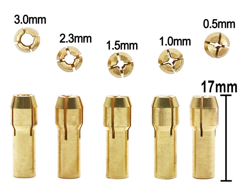 CH06 ชุดหัวจับดอกสว่านจิ๋ว 0.5-3.0 mm สำหรับ มอเตอแกน 2/3/5 มิล DIY เปลี่ยนมอเตอร์เป็นสว่าน