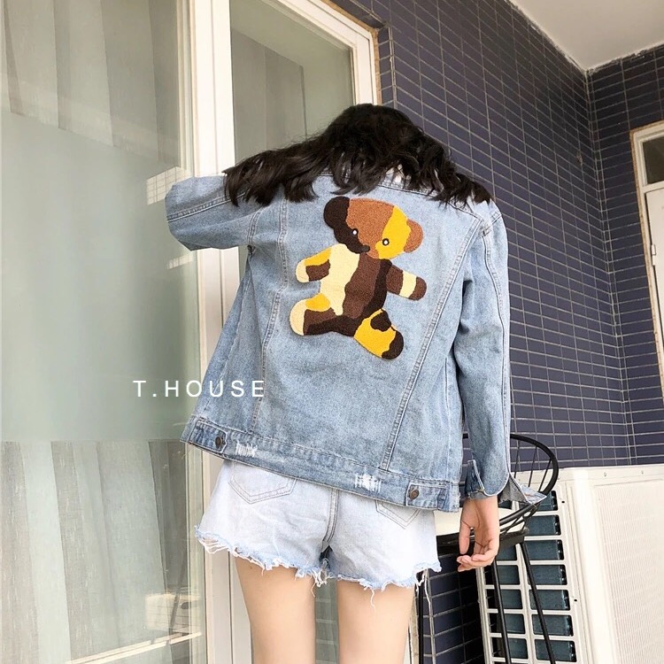 แจ็คเก็ตยีนส์GUCCY 🧸เสื้อยีนส์สไตล์เกาหลี น่ารักๆ