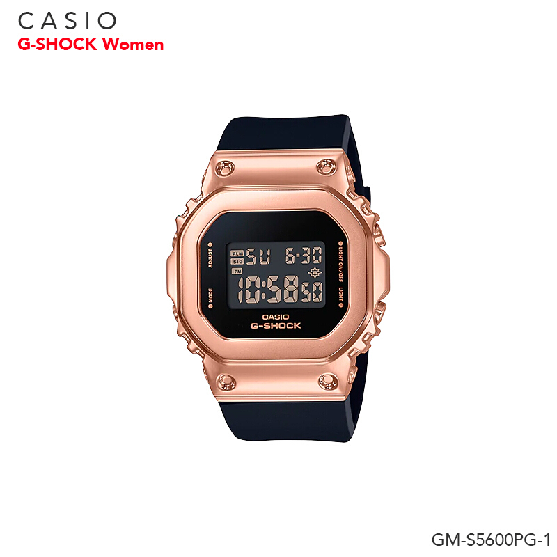 นาฬิกาข้อมือ Casio G-shock Mini สำหรับผู้หญิง GM-S5600 Series รุ่น GM-S5600-1 | GM-S5600G-7 | GM-S5600PG-1 | GM-S5600PG-4