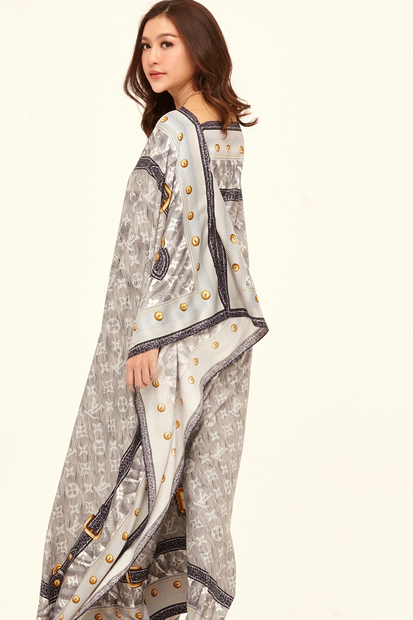 แม็กซี่เดรส เดรสยาวลายสวยหรู ผ้าดีมากๆๆงานป้ายแบรนด์ตามรูป