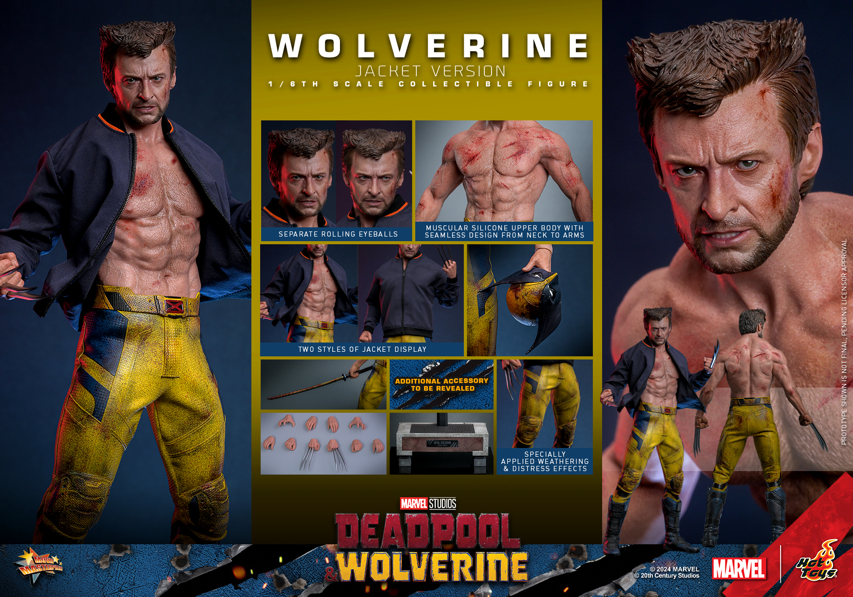 Hot Toys MMS756 Deadpool & Wolverine - Wolverine (Jacket Version)