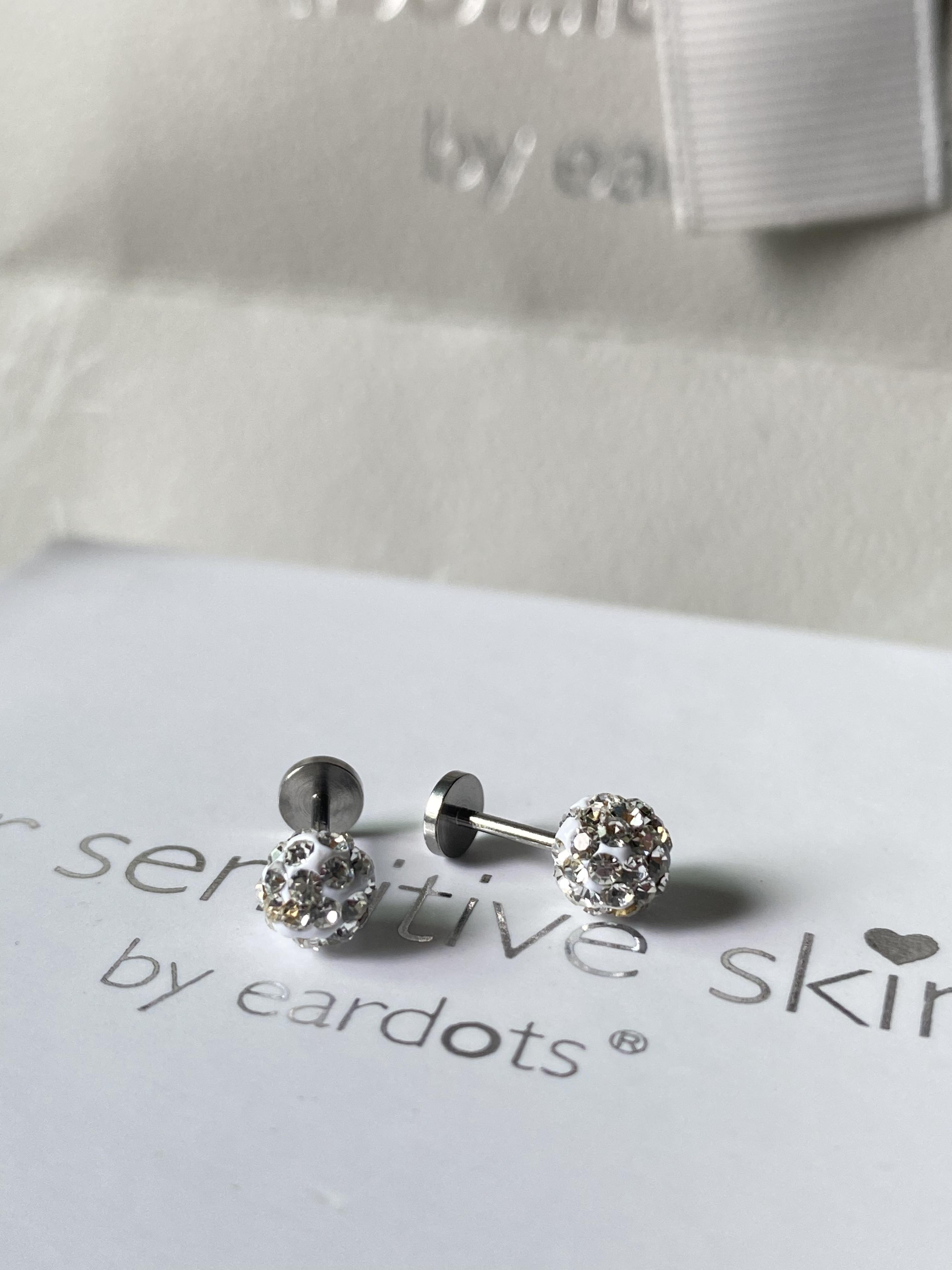 “เช็คสินค้าทัก line ก่อนโอนนะคะ”ต่างหูสำหรับผิวแพ้ง่าย จิวแป้นแบนขันน็อต ขนาดก้านปกติ Fire Ball ET (ราคา/1 ชิ้น)_ETC36