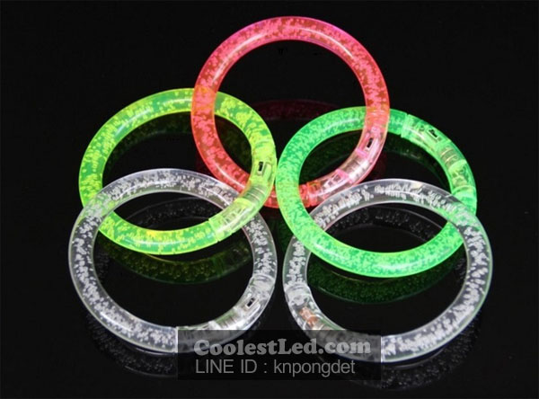 กำไลข้อมือเรืองแสง มีไฟ LED กระพริบ ลายฟองอากาศ แบบเปลี่ยนถ่านได้