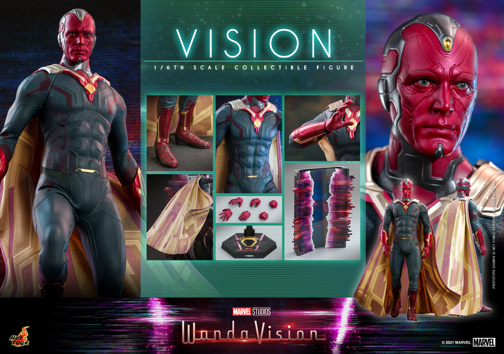กล่องบุบ 1 มุม Hot Toys TMS037 1/6 WandaVision - Vision