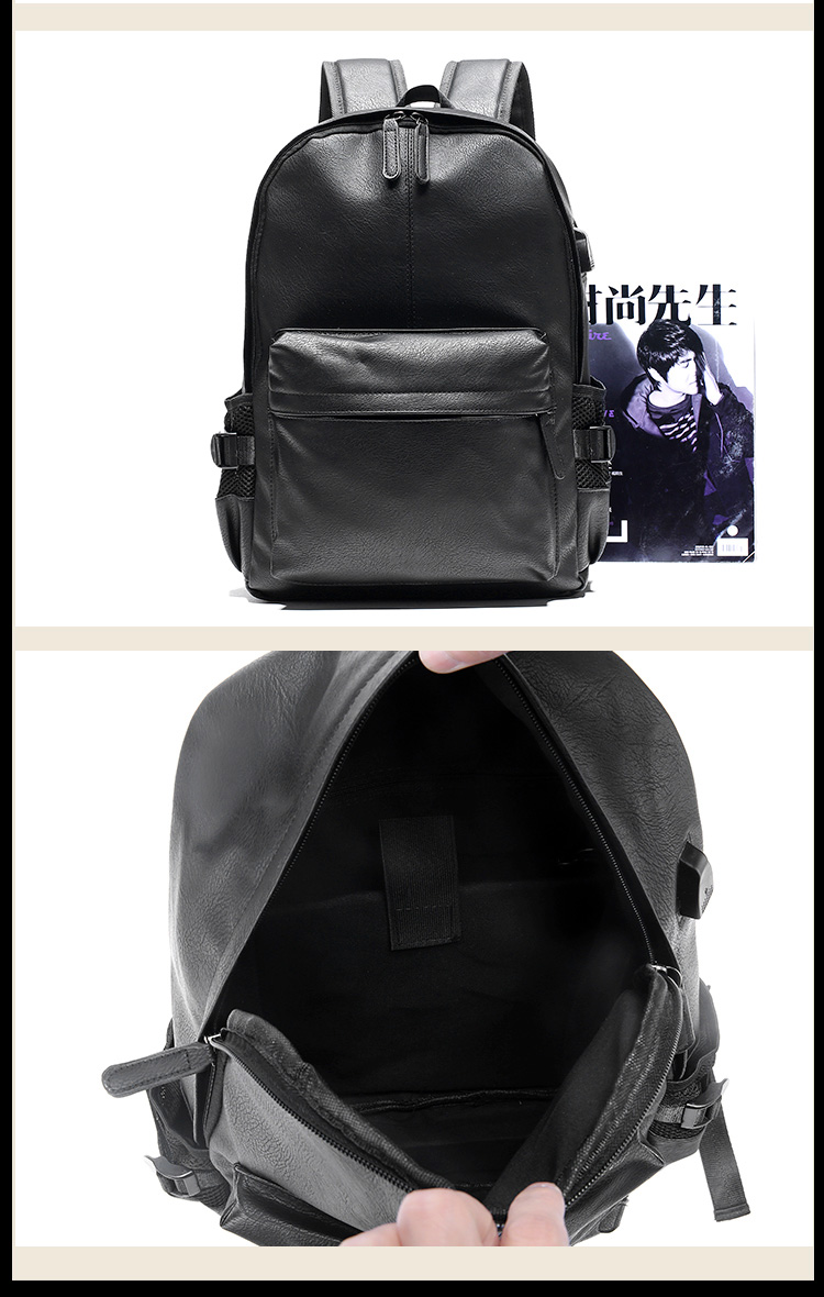 พร้อมส่ง กระเป๋าเป้สะพายหลัง ใส่ของเดินทาง ใส่หนังสือนักเรียน มีช่องเสียบ USB