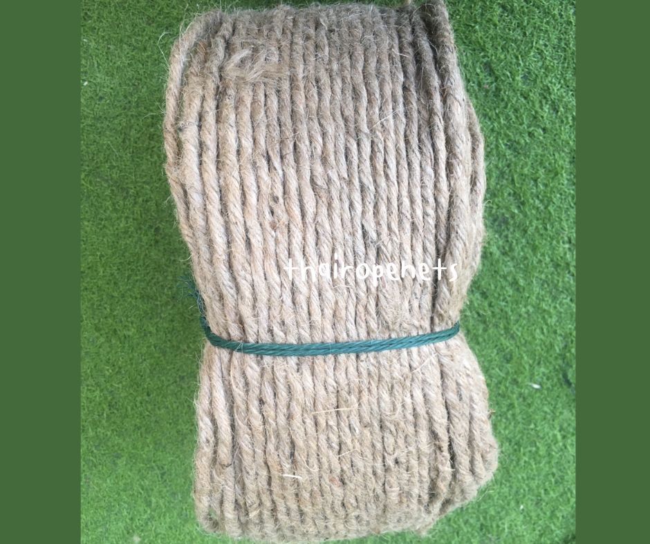 เชือกปอป่าน hemp rope ผลิตจากเส้นใยของต้นปอ 100% เชือกงานตกแต่ง เชือกงาน DIY เชือกผูกของชำร่วย พร้อมส่ง