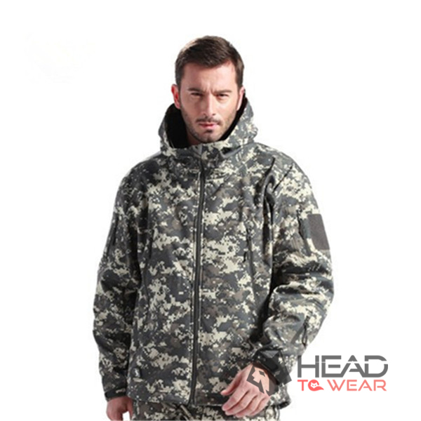 เสื้อแจ็คเก็ต Tactical กันน้ำ : ลายพราง Digital (ACU) รหัส JT005