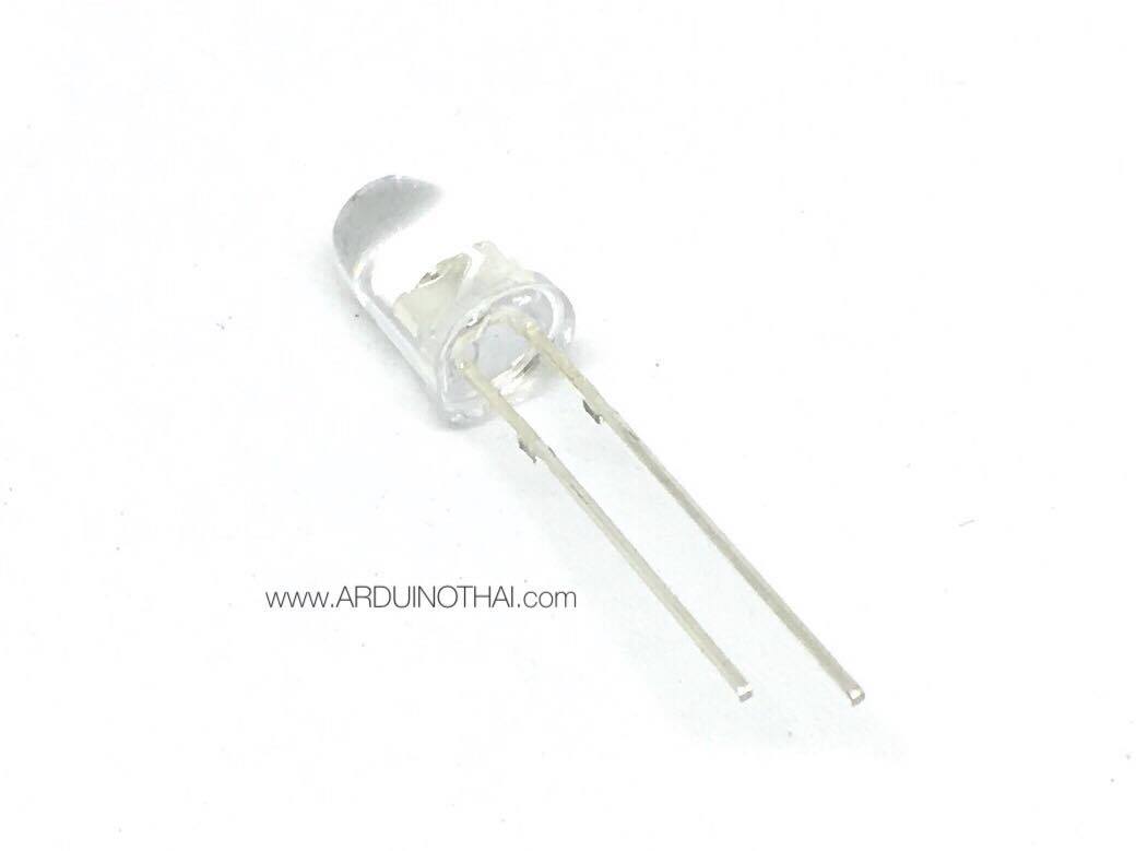 5mm LED หลอดใสเปลี่ยนเป็นสีส้ม (จำนวน 5 ดวง)