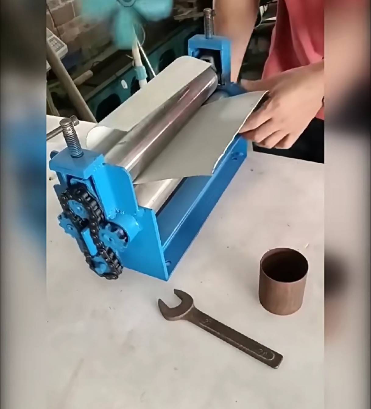 ES23 เครื่องรีดเหล็กอ่อน อลูมิเนียม ทองแดงแผ่น หนาไม่เกิน 2 มิล หน้ากว้าง 310 มิล