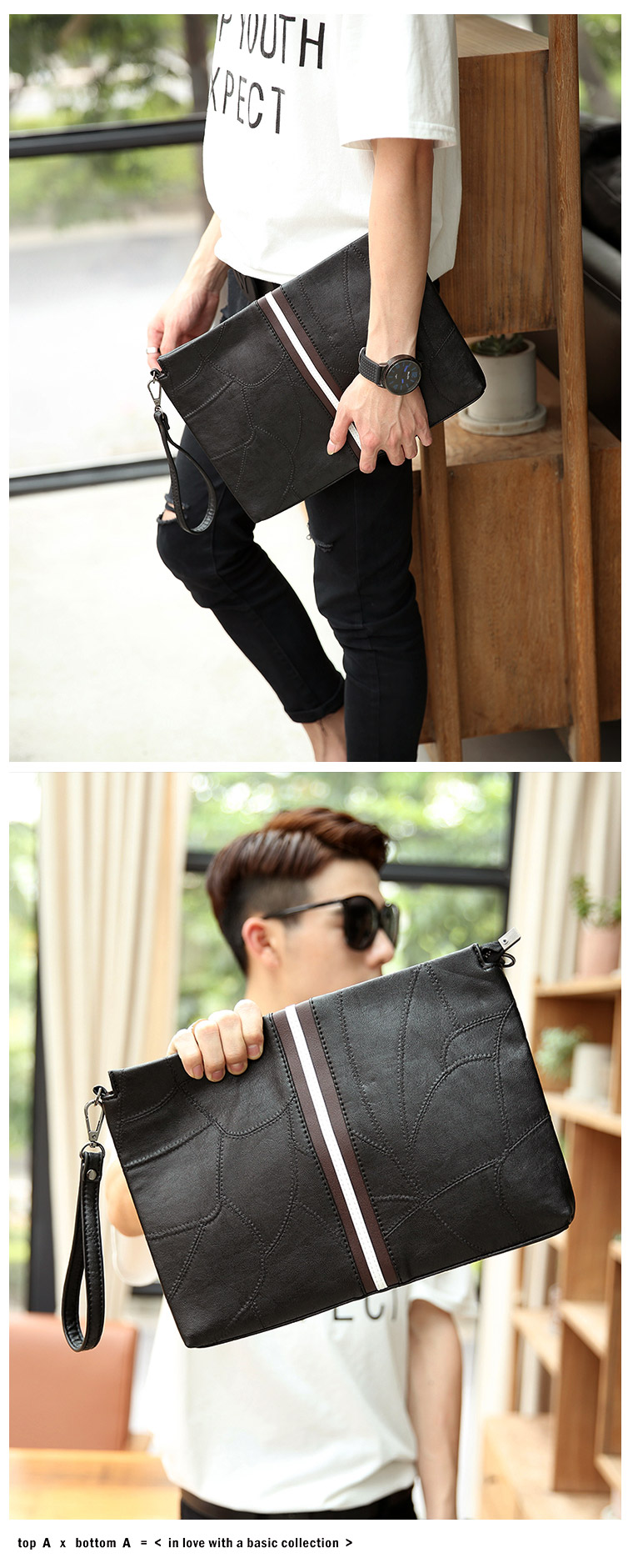 พร้อมส่ง กระเป๋าคลัทซ์ผู้ชายใส่โทรศัพท์มือถือ แฟชั่นเกาหลี