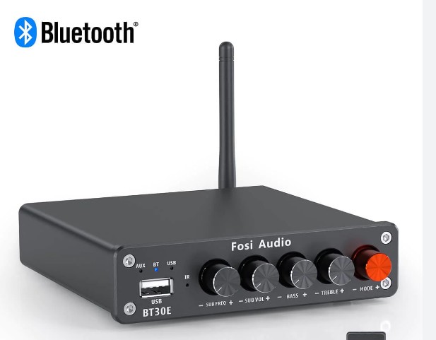 Fosi Audio BT30E Bluetooth Amplifier 2.1 Channel ชิป TDA7498E ปรับ Bass Treble Sub Freq Vol ได้ ประกันศูนย์ไทย