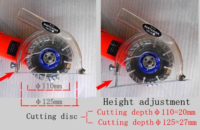 G24 บังใบหินเจียร 4-5 นิ้ว แบบมีช่งต่อเครื่องดูดฝุ่น