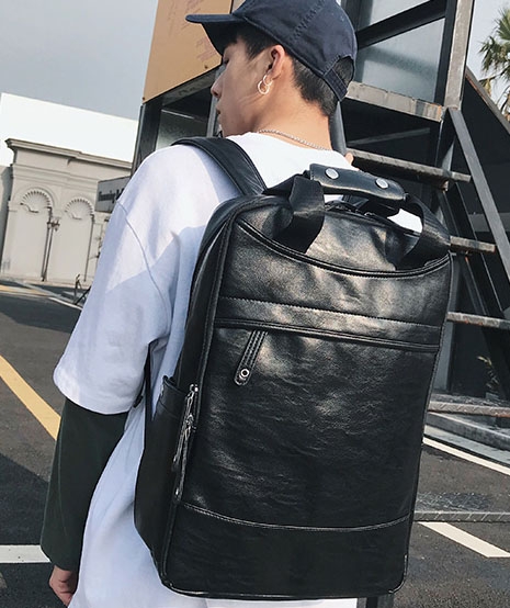พร้อมส่งกระเป๋าถือและเป้สะพายหลัง ผู้ชายกันน้ำได้ เป้เดินทาง นักธุรกิจใส่คอม 14นิ้ว แฟชั่นเกาหลี รหัส Man-6539 สีดำ 1 ใบ