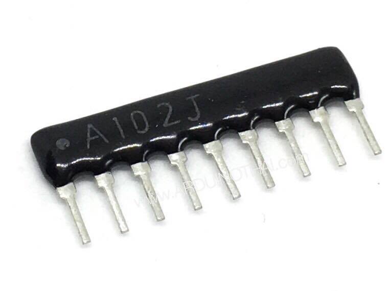 Resistor Network Array 9pin (1K) จำนวน 5ตัว
