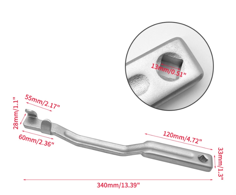 AD53 ด้ามต่อประแจแหวน ปากตาย 13 นิ้ว ของแท้เกรด Cr-V