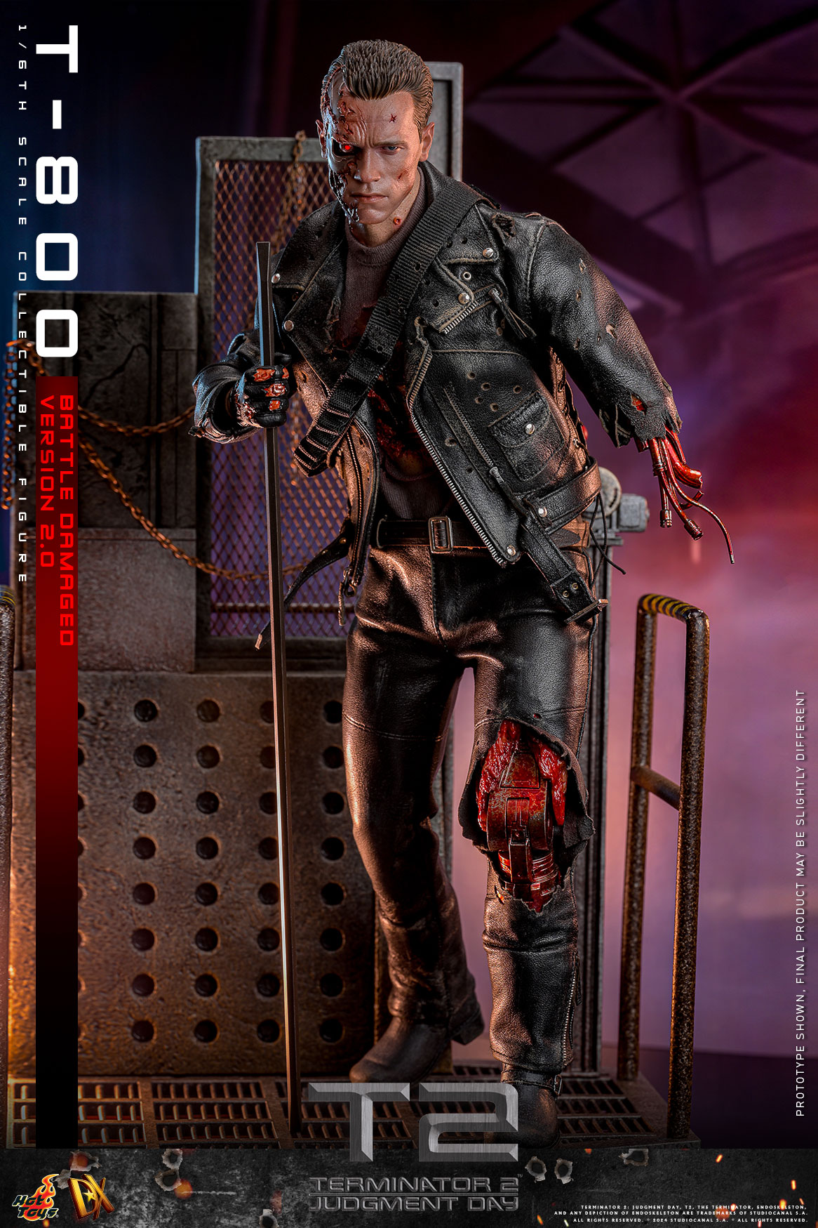 Hot Toys DX46 Terminator 2: Judgment Day - T-800 (Battle Damaged Version 2.0)