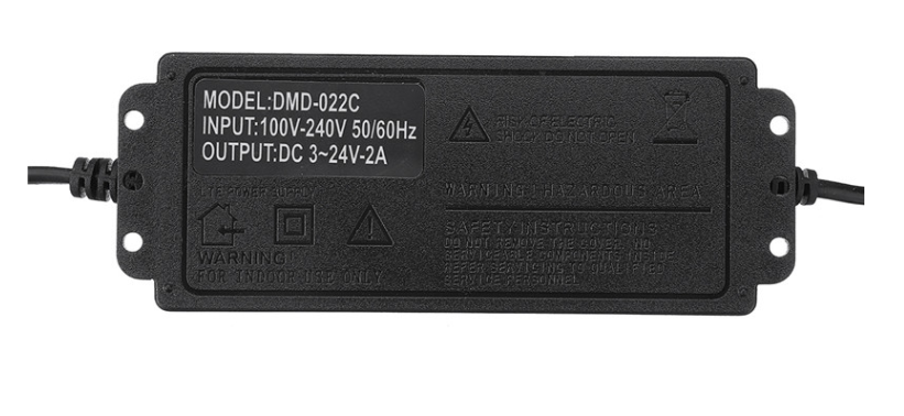 ADE01 อะแดปเตอร์ Adapter ปรับโวล์ทได้ 3-24 V 2 A หัวเสียบ 5.5 X 2.5 mm สำหรับ ชาร์จ โน๊ตบุค หรือแบตสว่านไร้สาย