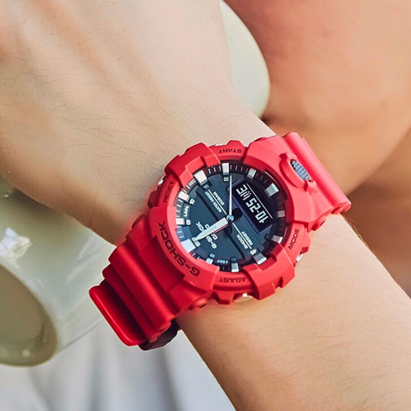 Casio G-shock Anglog-Digital นาฬิกาข้อมือชาย สายเรซิ่น รุ่น GA-800 Series GA-800-1A GA-800-4A