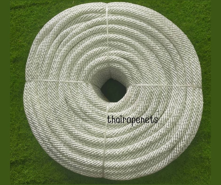 เชือกโพลีเอสเตอร์ถักขาว เกรดพรีเมี่ยม เชือกถักตาข่ายคลุมบ่อก๊าซชีวภาพ Biogas pond cover net ทนกรดด่าง ทนสารเคมี พร้อมส่ง