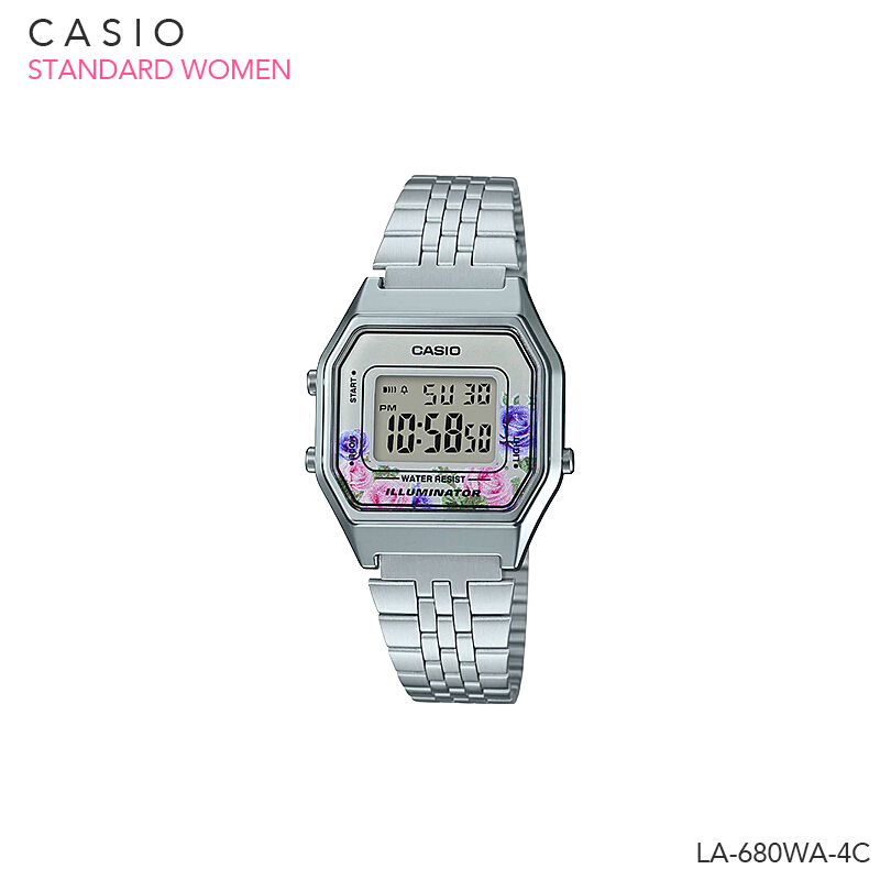 Casio Standard นาฬิกาข้อมือผู้หญิง สายสแตนเลส รุ่น LA680WA Series LA-680WA-2B LA-680WA-2C LA-680WA-4C