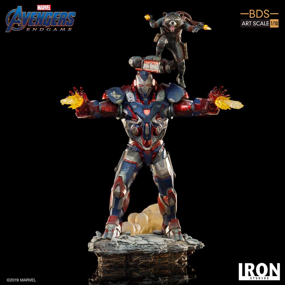 Iron Studios BDS Art Scale 1/10 Avengers: Endgame - Iron Patriot & Rocket