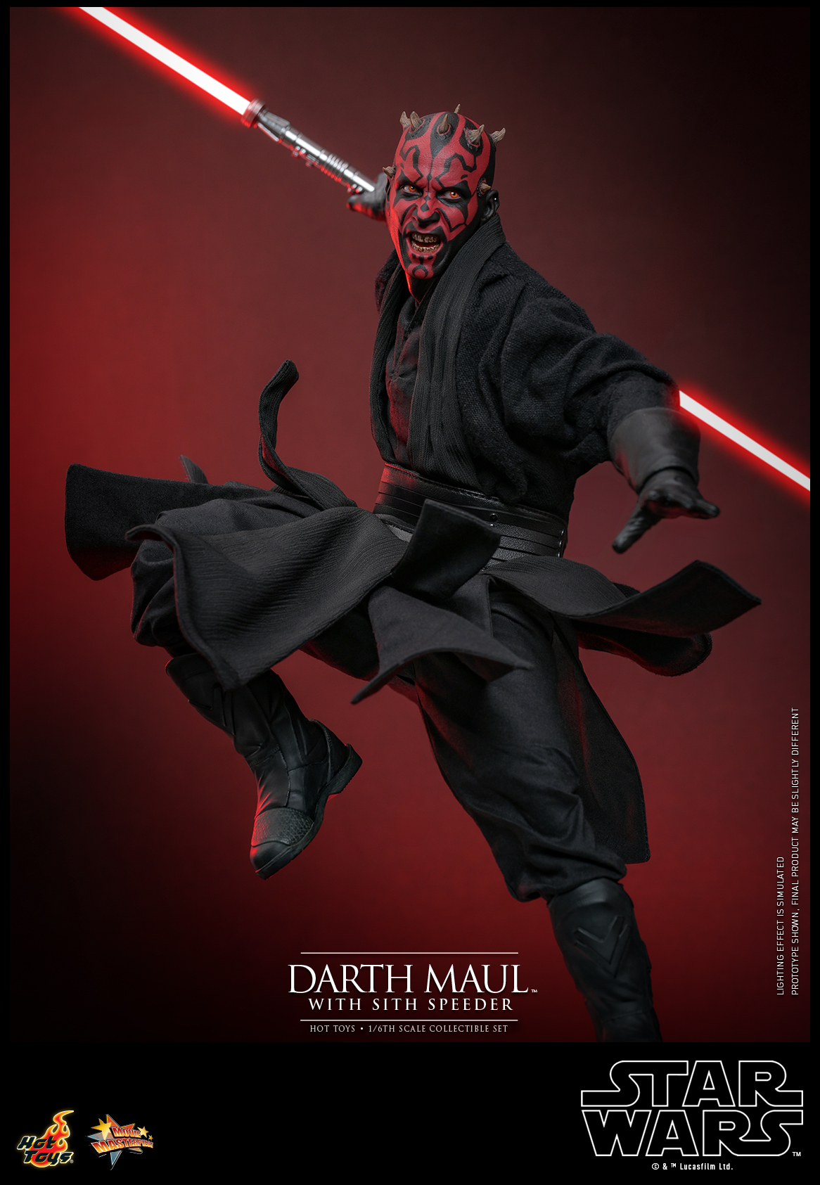 Hot Toys MMS749 Star Wars Episode I: The Phantom Menace™ - Darth Maul™ with Sith Speeder