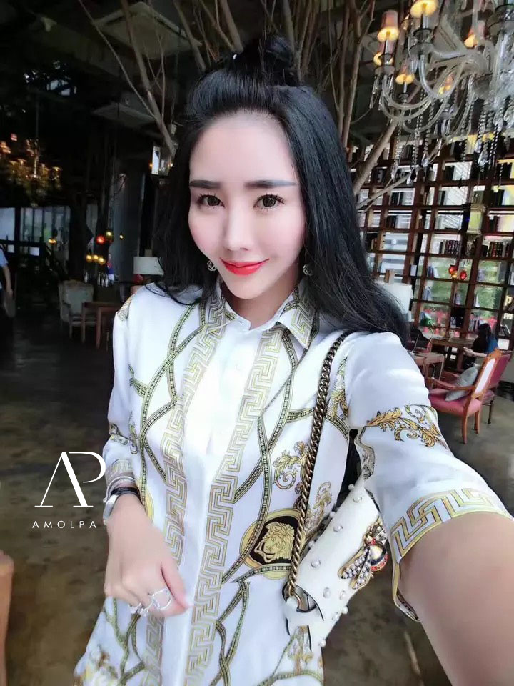 เสื้อ+กางเกง ลายVERSACE ปริ้นลายทั่วตัว ผ้าซิลล์ ลื่นๆเย็นๆ ใส่สบายมากๆ