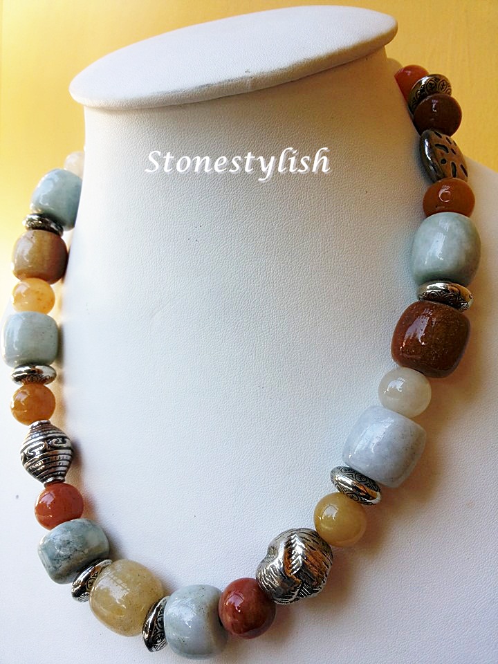 สร้อยคอ หยกหลากสี Nephrite multi color Necklace