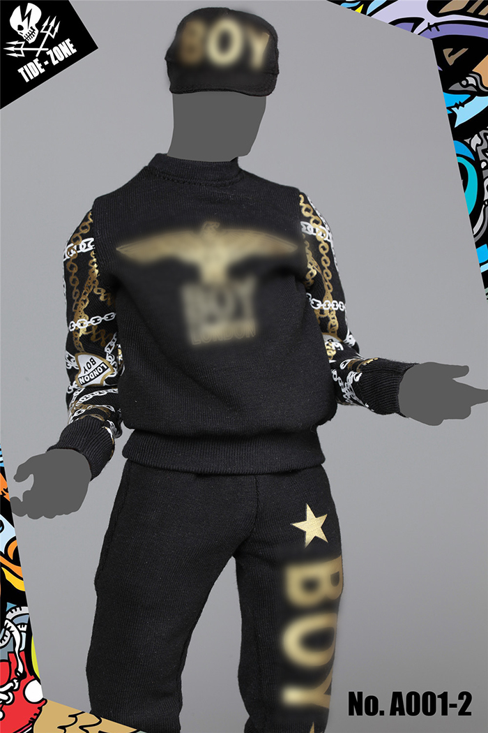 TIDE-ZONE A001-3,4 Street Fashion Black Outfits