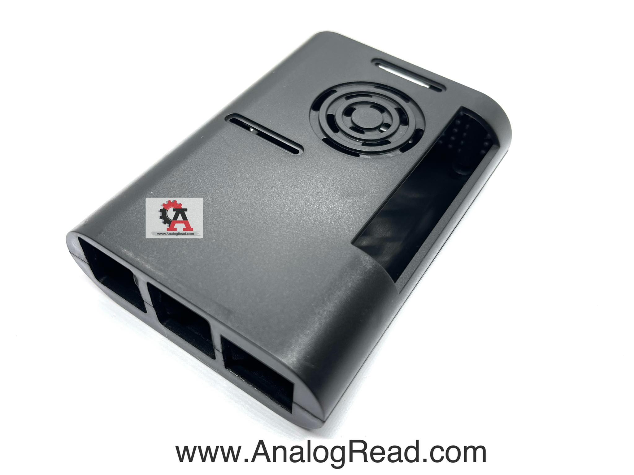 Raspberry pi 4 case+Fan+Heatsink (สีดำ)