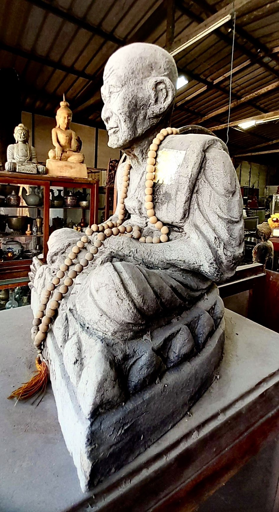 หลวงปู่ทวดเนื้อว่าน หน้าตัก12นิ้ว วัดช้างไห้ ปี2493 พระบูชาหลวงปู่ทวด