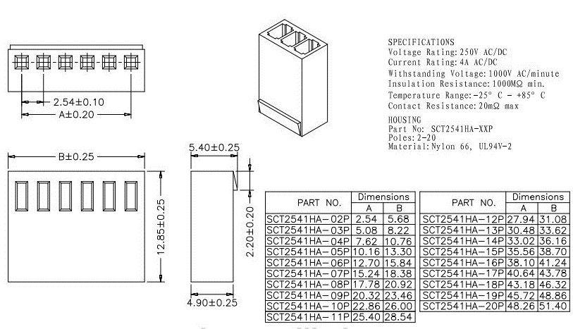 KF 2510 2.54MM connector