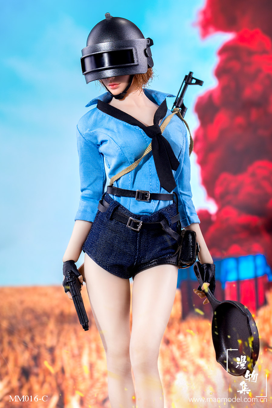 Manmodel MM016-A, MM016-C Chicken Dinner Female Combat Suit (Dark Blue)/(Light blue)
