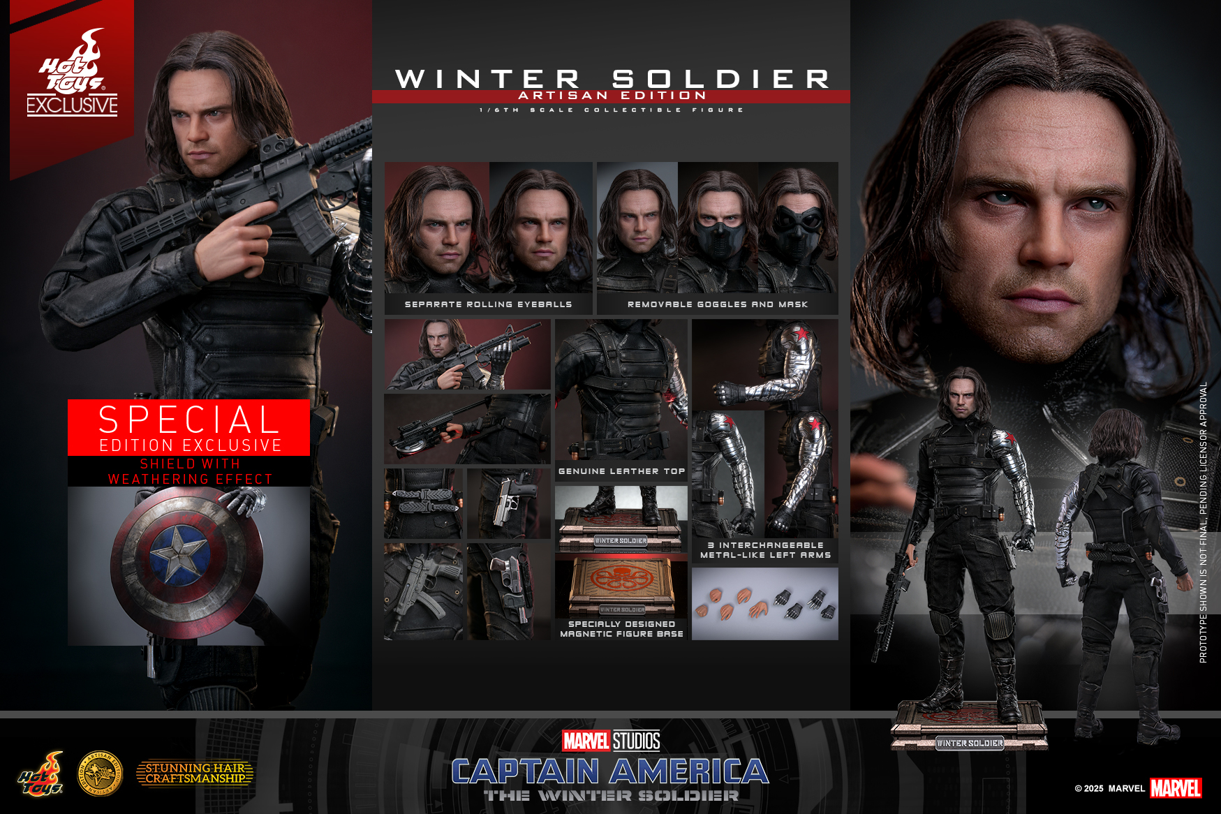 Hot Toys MMS790AEB Captain America: The Winter Soldier - Winter Soldier (Artisan Edition) (Special Edition) [Hot Toys Exclusive]